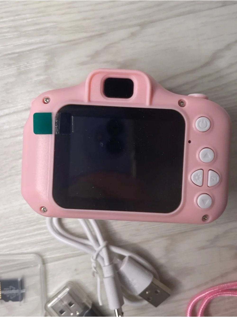 NIB Children's Digital Camera Pink Video/Photos Memory Card Rechargeable Battery - Picture 3 of 8